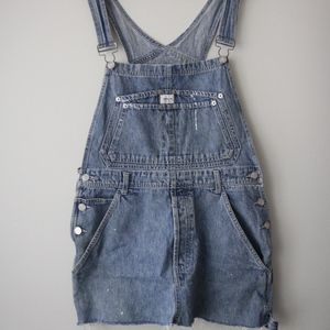 VINTAGE Calvin Klein jean overall skirt